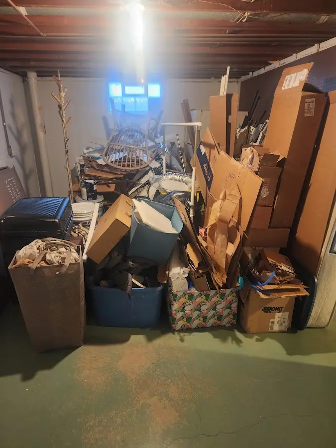 Roll-off dumpster container at job site for Yard Waste Dumpster Rental in Sayre